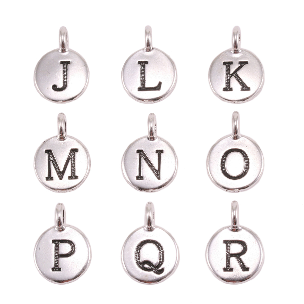 Charms & Solderable Accents Silver Plated Letter N Charm